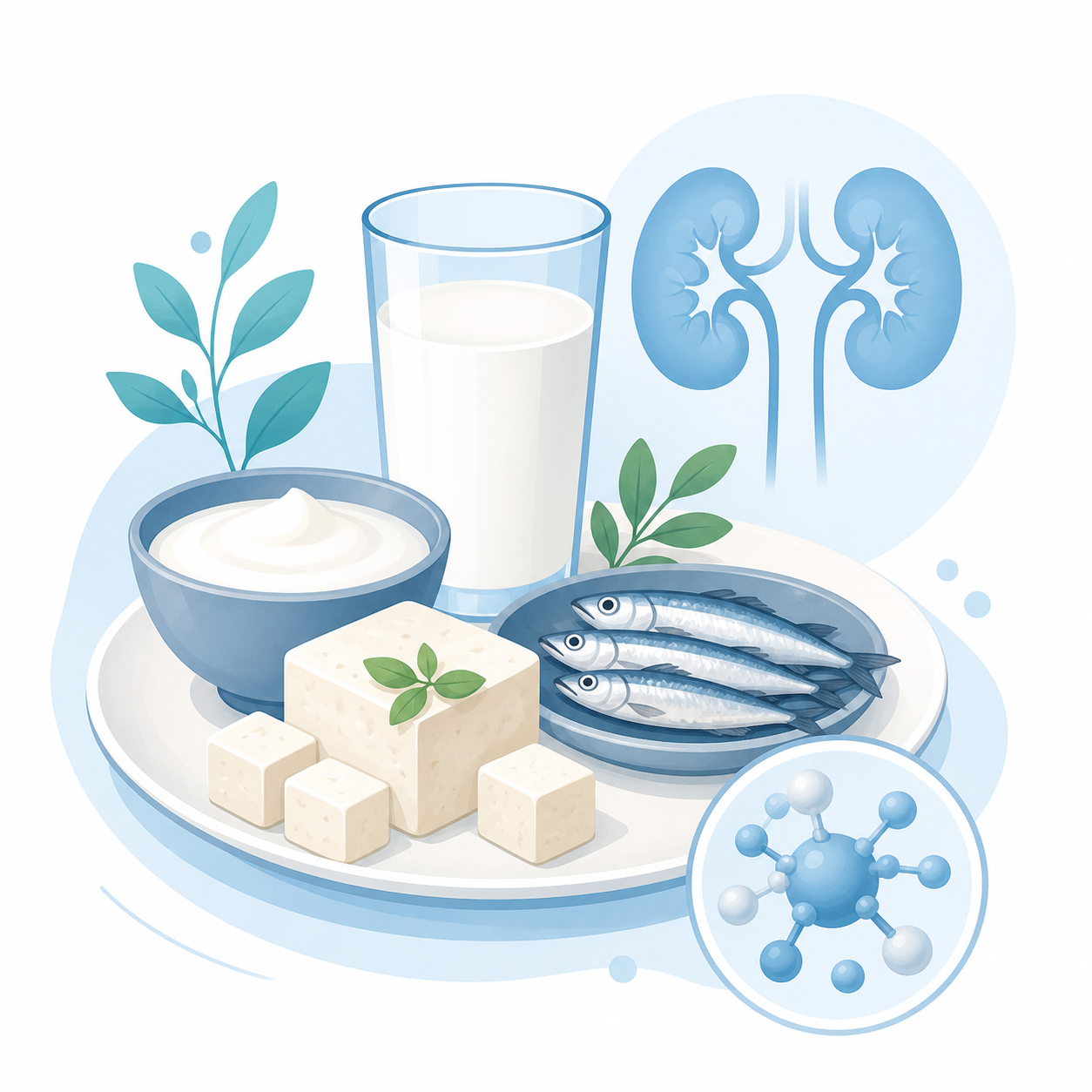 食物鈣衛教插圖